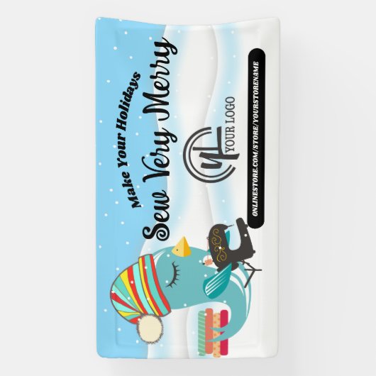 クリスマス裁縫機械キルティングクラフトショー 横断幕 (縦)