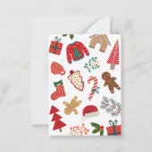 クリスマス装飾おもしろい ノートカード (裏面)
