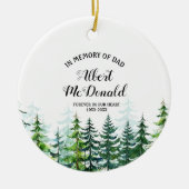 クリスマス装飾のパパの松の木 セラミックオーナメント (正面)