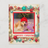 クリスマス装飾オーナメントボールフォト シーズンポストカード (正面)