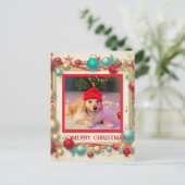 クリスマス装飾オーナメントボールフォト シーズンポストカード (スタンド正面)