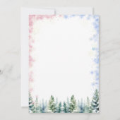 クリスマス装飾ジェンダーの明らかにする彼または彼女 招待状 (裏面)