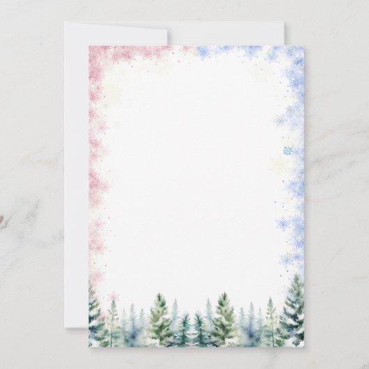 クリスマス装飾ジェンダーの明らかにする彼または彼女 招待状 (裏面)