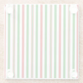 クリスマス装飾ストライプ品 ガラスコースター (裏面)