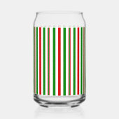 クリスマス装飾ストライプ品 ガラス缶 (正面)