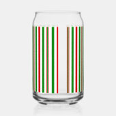 クリスマス装飾ストライプ品 ガラス缶 (左)