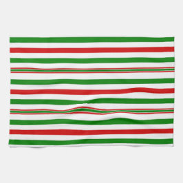 クリスマス装飾ストライプ品 キッチンタオル
