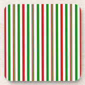 クリスマス装飾ストライプ品 コースター (正面)