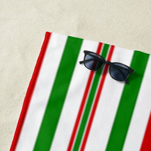 クリスマス装飾ストライプ品 ビーチタオル (インサイチュ)