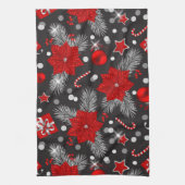 クリスマス装飾パターンデザイン キッチンタオル (縦)