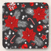 クリスマス装飾パターンデザイン コースター (正面)