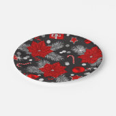 クリスマス装飾パターンデザイン ペーパープレート (アングル)