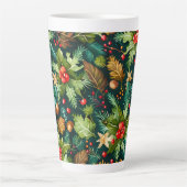 クリスマス装飾パターンラテマグカップ カフェラテマグ (正面)