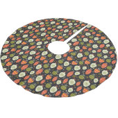 クリスマス装飾パターン ブラッシュドポリエステルツリースカート (アングル)