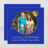 クリスマス装飾写真グリーティングカード シーズンカード (正面/裏面)