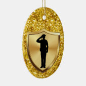 クリスマス装飾品に敬意を表する警察官 セラミックオーナメント (右)