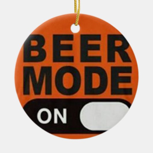 クリスマス装飾品「飲みモード」 セラミックオーナメント (正面)