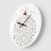 クリスマス装飾時計 ラージ壁時計 (傾斜)