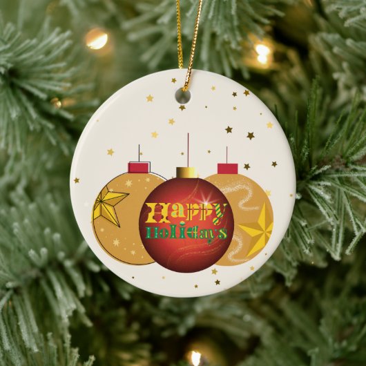 クリスマス装飾球 セラミックオーナメント (ツリー)