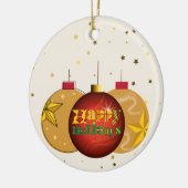 クリスマス装飾球 セラミックオーナメント (左)