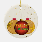 クリスマス装飾球 セラミックオーナメント (裏面)