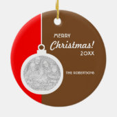 クリスマス装飾球 セラミックオーナメント (裏面)