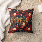 クリスマス装飾用クッションとフェスティバルデザインと引用文 クッション (ブランケット)