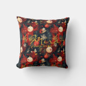 クリスマス装飾用クッションとフェスティバルデザインと引用文 クッション (正面)