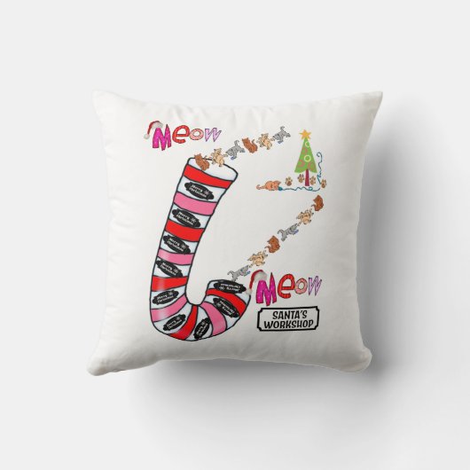 クリスマス装飾用クッションネコ子猫ニャーマウス クッション (裏面)