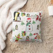 クリスマス装飾用クッションペンギンサンタ雪だるま小妖精や小人 クッション (ブランケット)