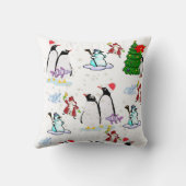 クリスマス装飾用クッションペンギンサンタ雪だるま クッション (裏面)
