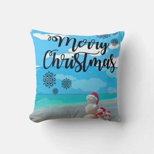 クリスマス装飾用クッション雪だるま クッション (正面)