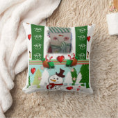 クリスマス装飾用クッション雪だるま クッション (ブランケット)