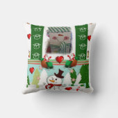 クリスマス装飾用クッション雪だるま クッション (裏面)