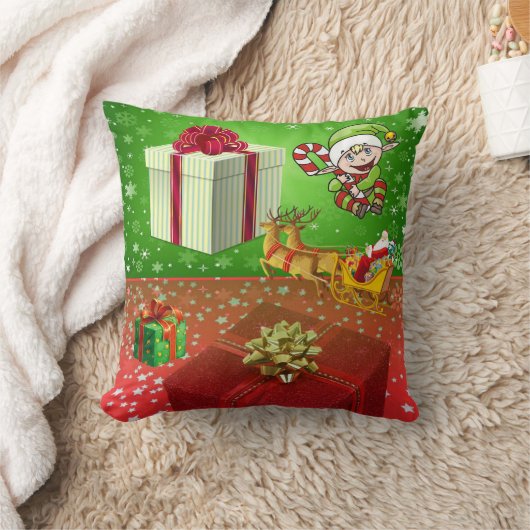 クリスマス装飾用クッション、小妖精や小人 クッション (ブランケット)