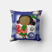 クリスマス装飾用クッション、小妖精や小人 クッション (裏面)