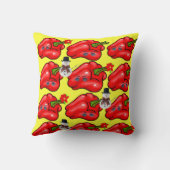 クリスマス装飾用クッション、雪だるま唐辛子 クッション (裏面)