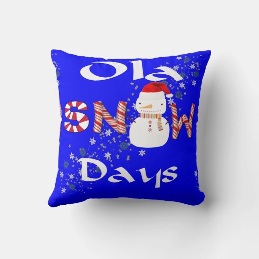 クリスマス装飾用クッション、雪だるま雪日 クッション (裏面)