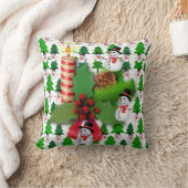 クリスマス装飾用クッション、雪だるま クッション (ブランケット)
