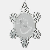 クリスマス装飾美術およびデザイン スノーフレークピューターオーナメント (右)