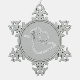 クリスマス装飾美術およびデザイン スノーフレークピューターオーナメント