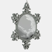 クリスマス装飾美術およびデザイン スノーフレークピューターオーナメント (左)