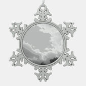 クリスマス装飾美術およびデザイン スノーフレークピューターオーナメント (正面)