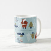 クリスマス装飾要素シームレスヴィンテージ コーヒーマグカップ (正面右)