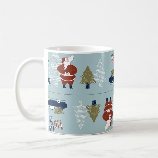 クリスマス装飾要素シームレスヴィンテージ コーヒーマグカップ (左)