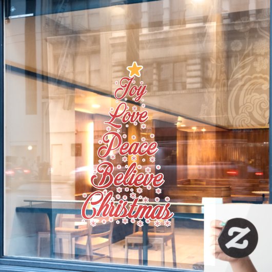 クリスマス装飾 ウィンドウサイン (カフェ窓)