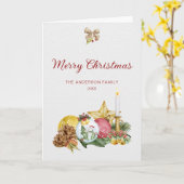 クリスマス装飾 カード (黄色い花)