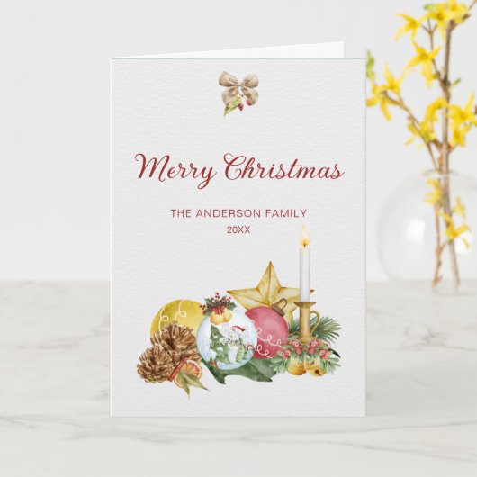 クリスマス装飾 カード (黄色い花)