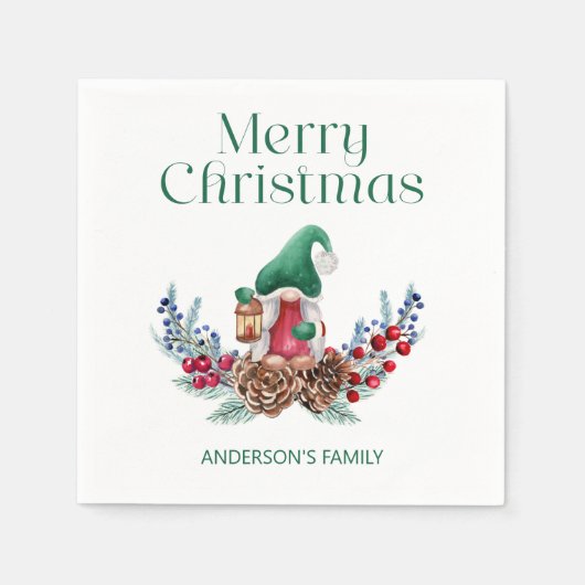 クリスマス装飾 スタンダードカクテルナプキン (正面)