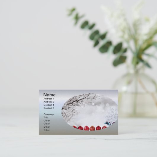 クリスマス装飾 名刺 (スタンド正面)